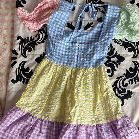 MOLBY the label Pastel gingham handmade dress - Picture 4 of 4